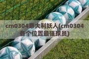 cm0304意大利妖人(cm0304各个位置最强球员)