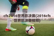 cfs2016世界总决赛(2016cfs世界总决赛视频)