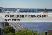 武汉卓尔比赛录像2018赛季(武汉卓尔2018中甲赛程)