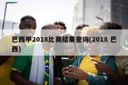 巴西甲2018比赛结果查询(2018 巴西)