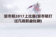 邹市明2017上比赛(邹市明打过几场职业比赛)