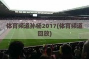 体育频道孙杨2017(体育频道回放)