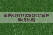 武林风8月17比赛(2021武林风8月比赛)