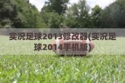 实况足球2013修改器(实况足球2014手机版)