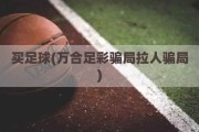 买足球(万合足彩骗局拉人骗局)