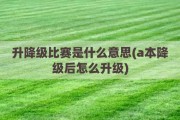 升降级比赛是什么意思(a本降级后怎么升级)