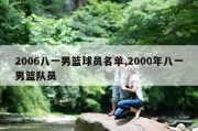 2006八一男篮球员名单,2000年八一男篮队员