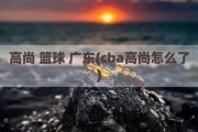 高尚 篮球 广东(cba高尚怎么了)