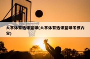 大学体育选课篮球(大学体育选课篮球考核内容)