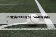 ibf比赛2018山东(ican山东赛区)