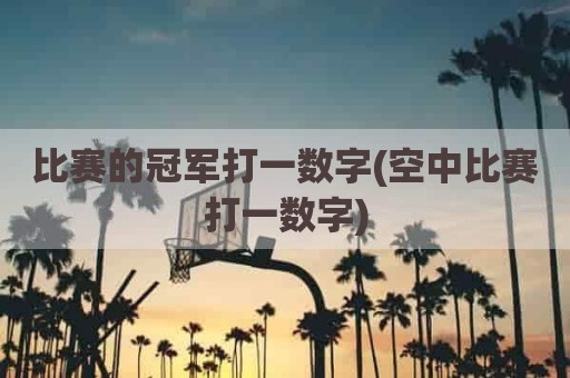 比赛的冠军打一数字(空中比赛打一数字)