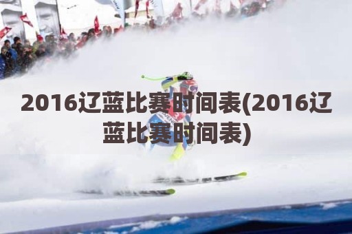 2016辽蓝比赛时间表(2016辽蓝比赛时间表)