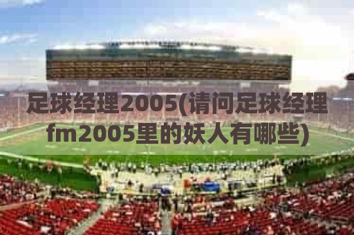 足球经理2005(请问足球经理fm2005里的妖人有哪些)