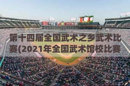 第十四届全国武术之乡武术比赛(2021年全国武术馆校比赛)