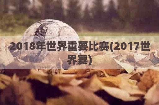 2018年世界重要比赛(2017世界赛)