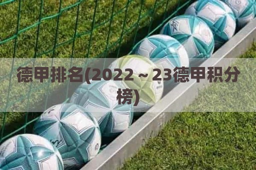 德甲排名(2022～23德甲积分榜)