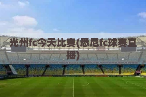 光州fc今天比赛(悉尼fc球赛直播)