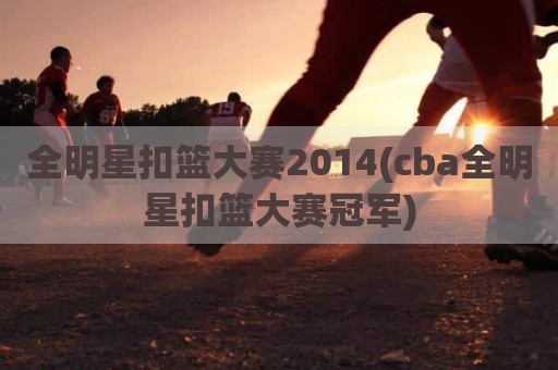 全明星扣篮大赛2014(cba全明星扣篮大赛冠军)