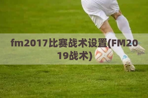 fm2017比赛战术设置(FM2019战术)