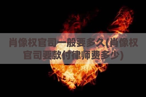 肖像权官司一般要多久(肖像权官司要款付律师费多少)