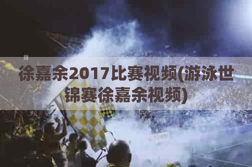 徐嘉余2017比赛视频(游泳世锦赛徐嘉余视频)