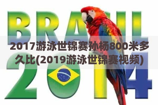 2017游泳世锦赛孙杨800米多久比(2019游泳世锦赛视频)