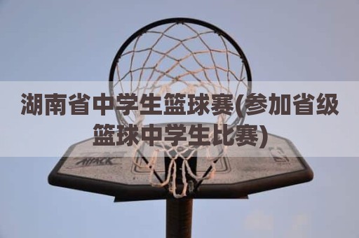 湖南省中学生篮球赛(参加省级篮球中学生比赛)