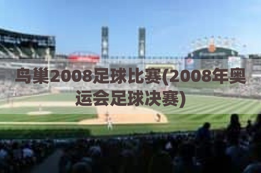 鸟巢2008足球比赛(2008年奥运会足球决赛)