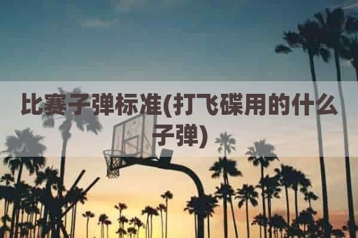 比赛子弹标准(打飞碟用的什么子弹)