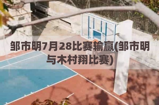 邹市明7月28比赛输赢(邹市明与木村翔比赛)