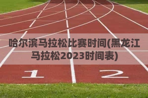 哈尔滨马拉松比赛时间(黑龙江马拉松2023时间表)